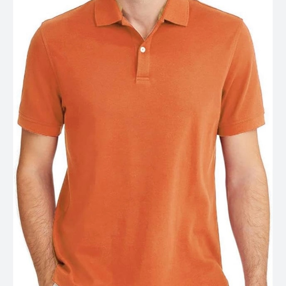 Men’s Club Room polo short sleeve shirt sz Medium orange oversized